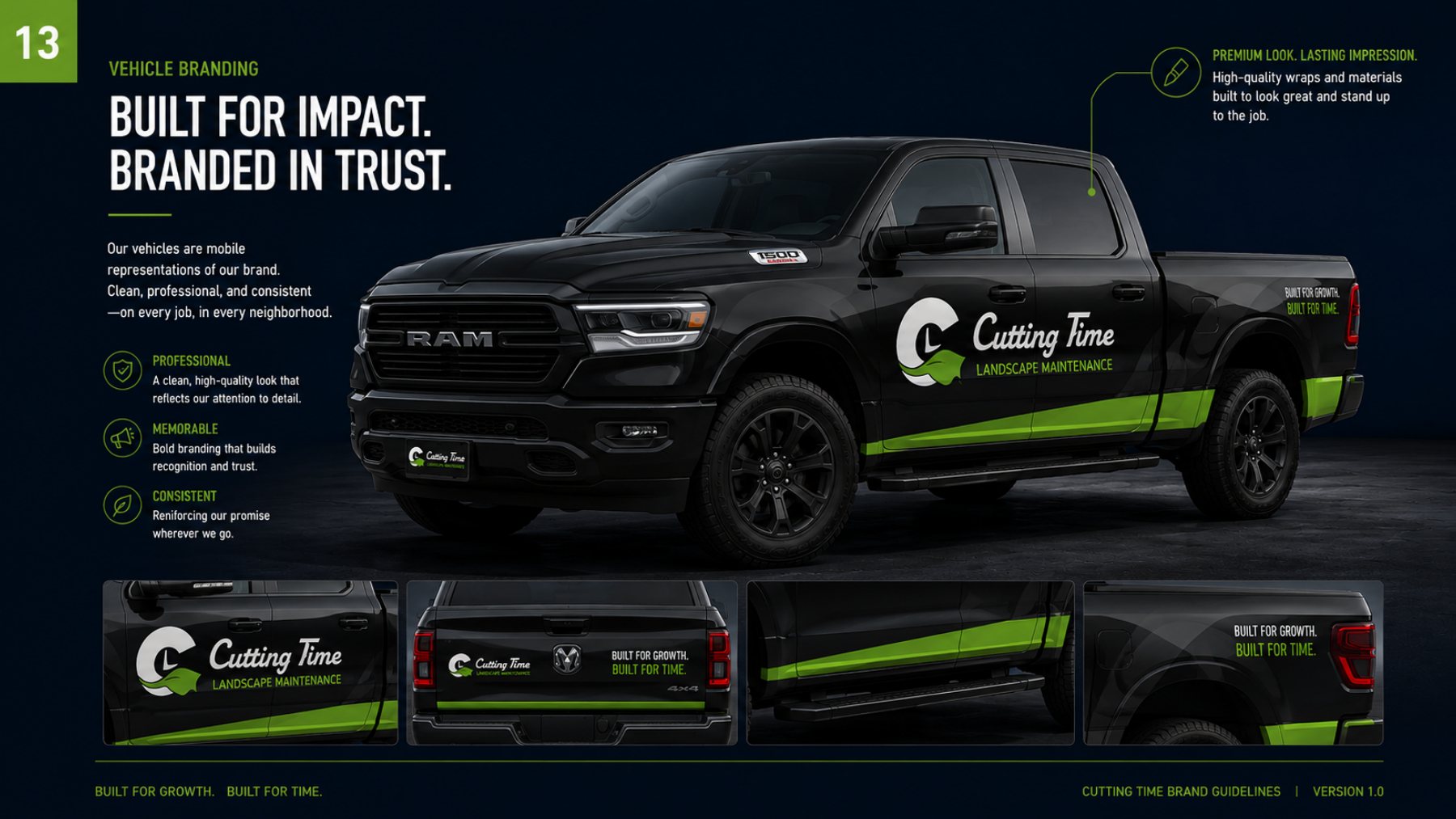Cutting Time truck wrap