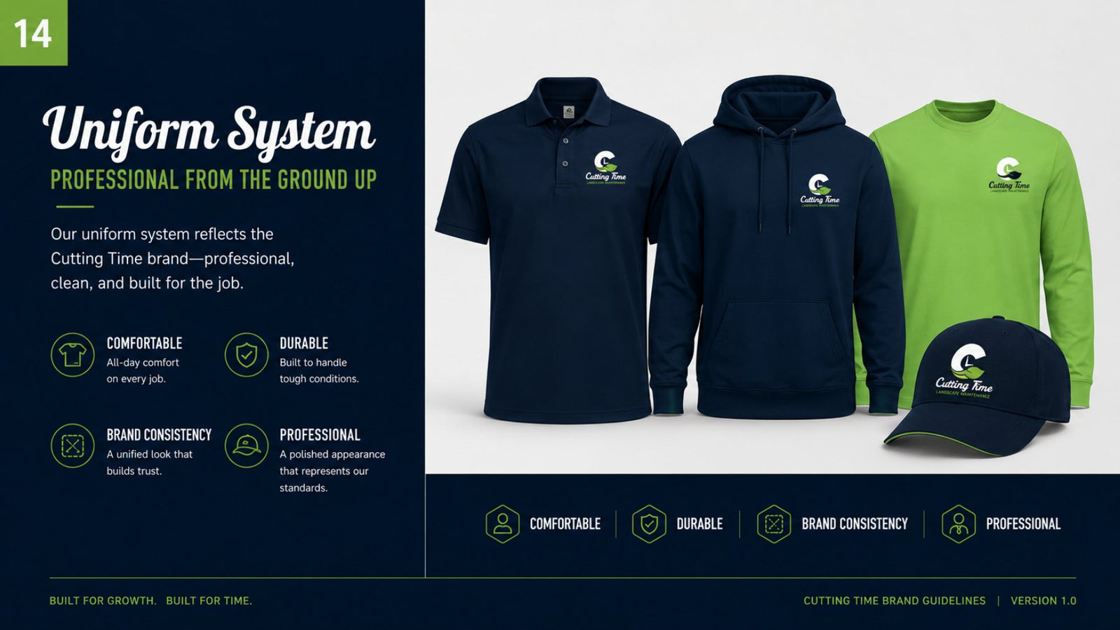 Cutting Time uniforms